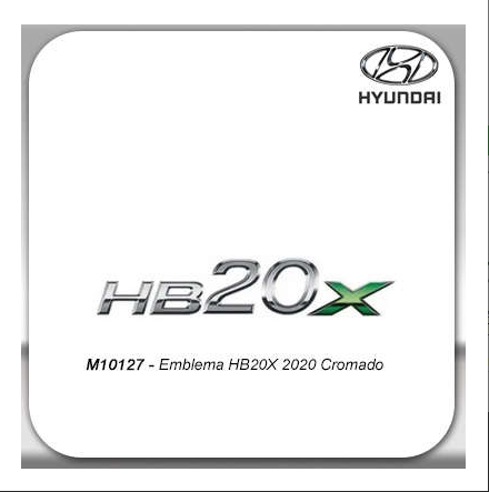 Emblema Letreiro Hyundai HB20X Cromado 2020-2024 Marcon