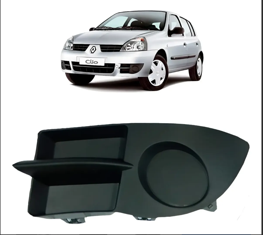 Grade Parachoque Renault Clio 06/12 Lado Esquerdo Sem Furo