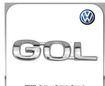 Emblema Traseiro Gol Cromado VW G3 G4 G5 G6 G7