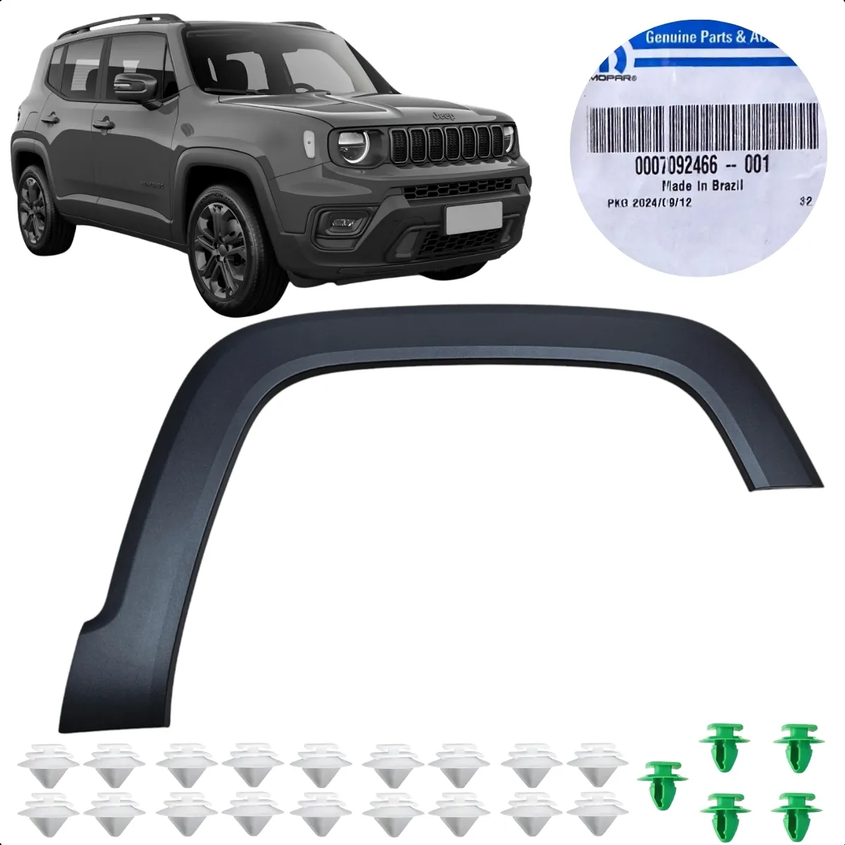 Alargador Paralama Dianteiro Direito Jeep Renegade 2015+