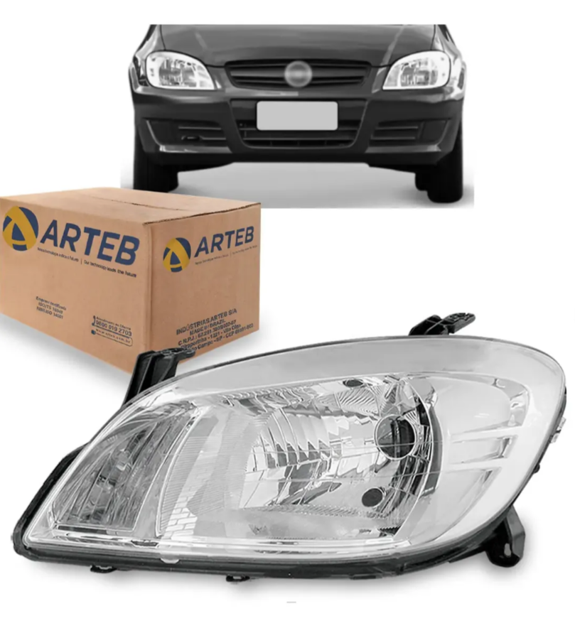 Farol Principal Chevrolet Celta Prisma LE H4 Arteb