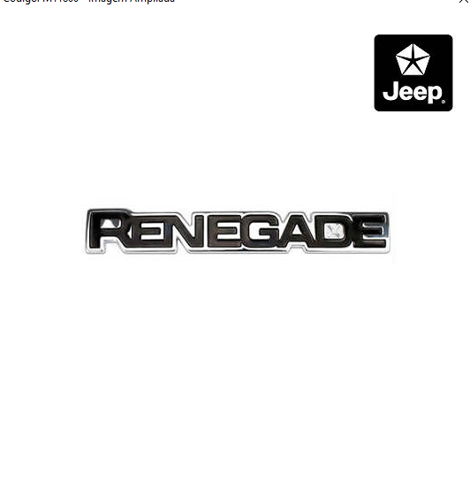 Emblema Lateral Jeep Renegade Cromado Preto 2015-2025