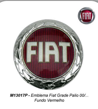 EMBLEMA FIAT GRADE PALIO 00/ FUNDO VM