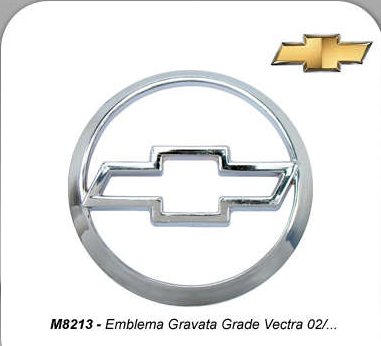 EMBLEMA GRAVATA DA GRADE CHEVROLET VECTRA 2002