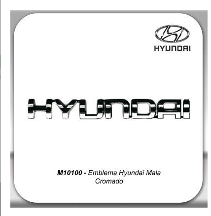 Emblema Hyundai Cromado Porta Mala Sonata Elantra HB20 Creta