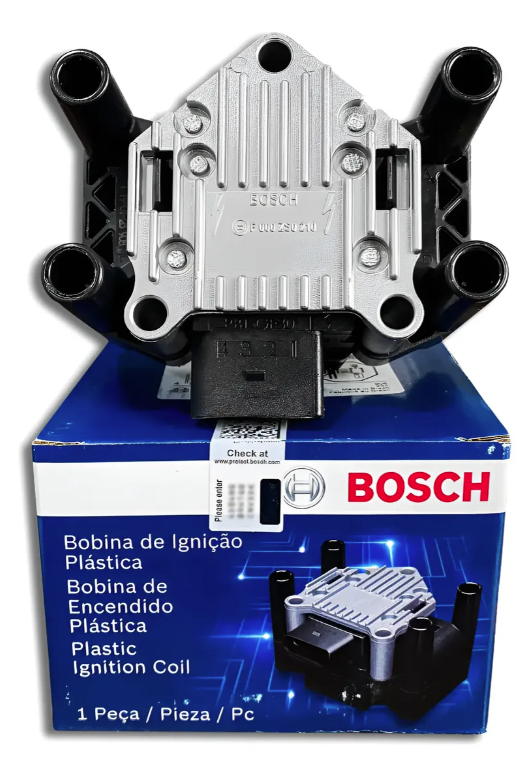 BOBINA DE IGNICAO 4 PINOS BOSCH AUDI A1 A3 VW FOX GOL GOLF POLO