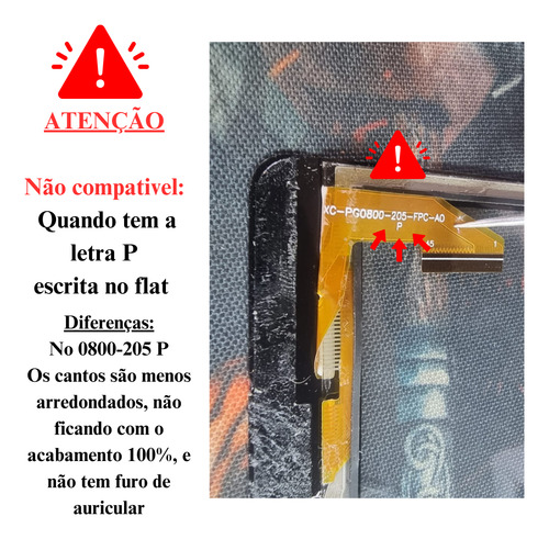 Touch Para Tablet Multilaser M8 4g Nb365 Flat 45vias Preto Pg 0800-205 X