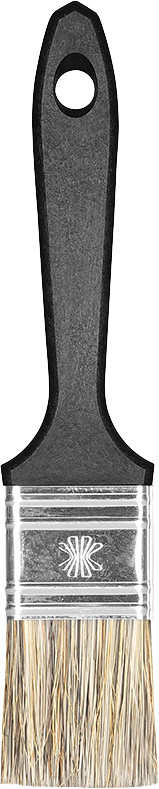 Pincel com Cerdas Gris Cabo Preto, 1 1/2", 300/4, Atlas