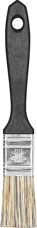 Pincel 1", Com Cerdas Gris, Cabo Preto, Batalha, 300/3, Atlas
