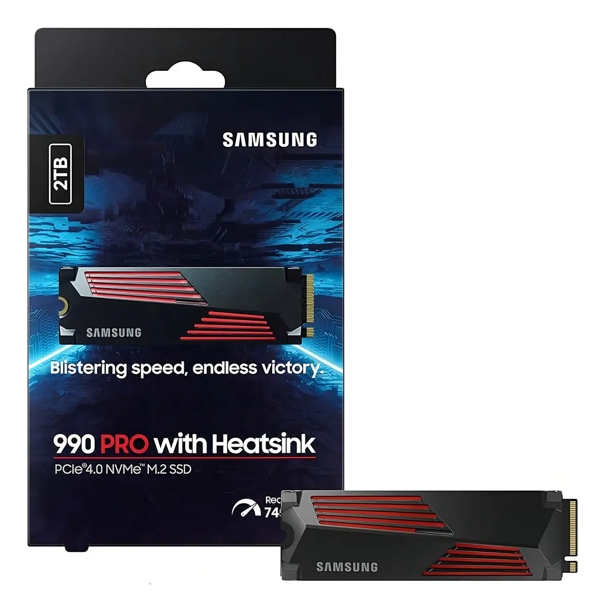 SSD M.2 SAMSUNG 2TB 990 PRO WITH HEATSINK NVME PCIE 4 7450MB/S