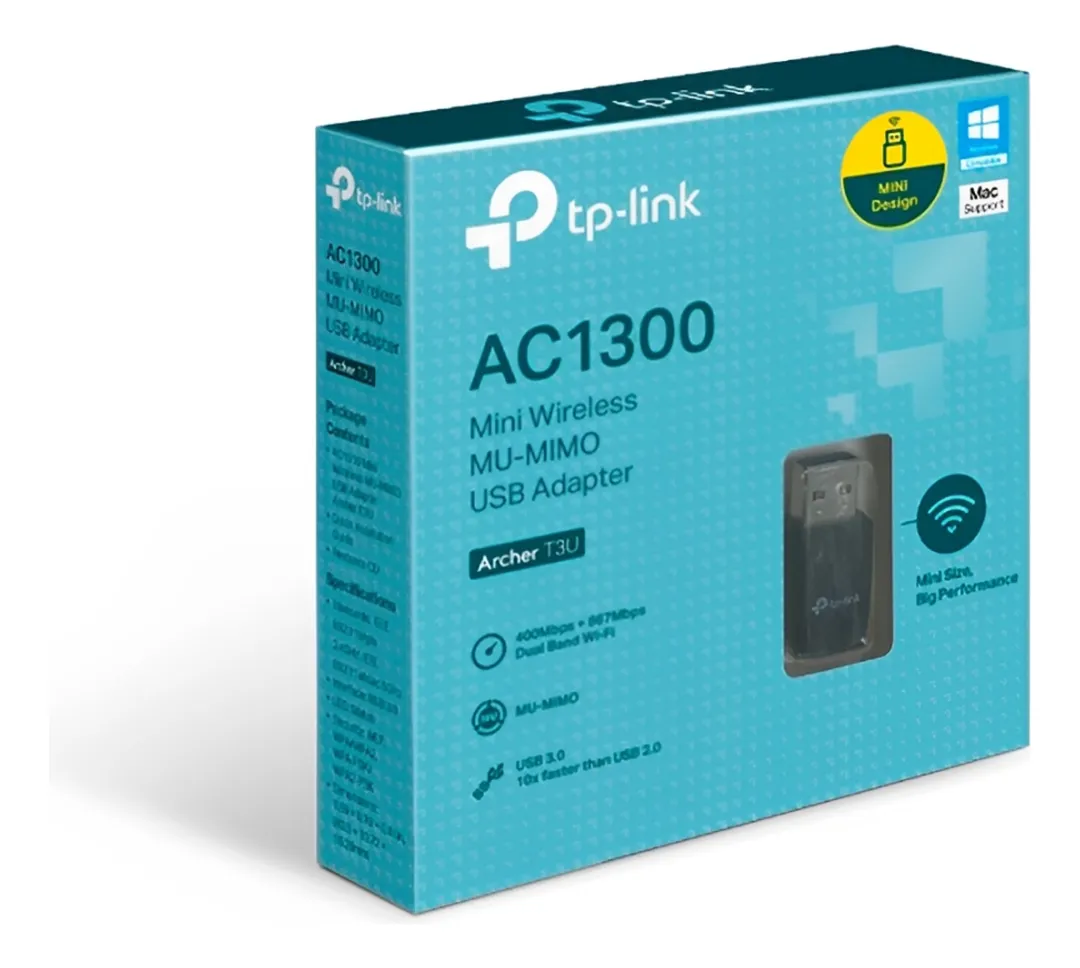 ADAPTADOR WIFI TP-LINK ARCHER T3U 867MBPS