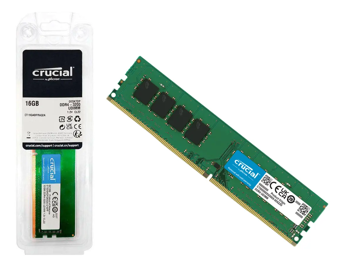 MEMORIA RAM CRUCIAL 16GB 3200MHZ DDR4 CT16G4DFRA32A