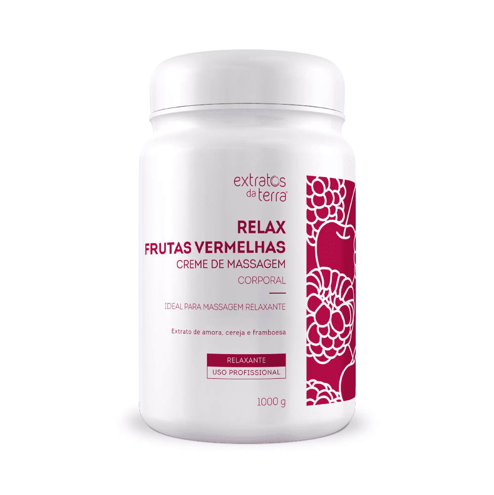 Relax Frutas Vermelhas Creme De Massagem 1000 g