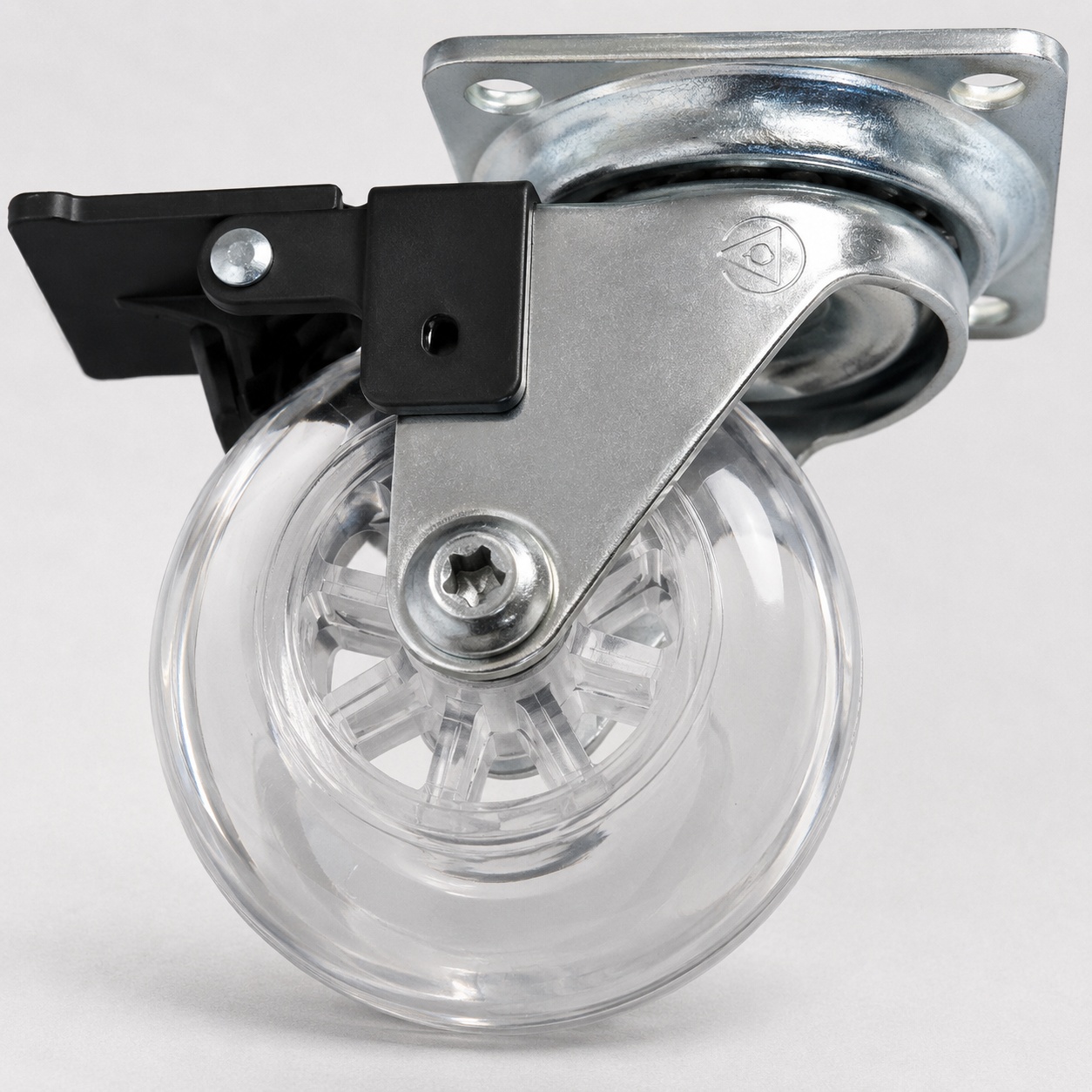 Rodizio em Gel C/Trava Cristal 50mm 6 UN Soprano | Vivaliz