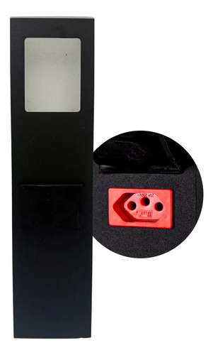Balizador com Tomada E27 LED 30 CM Preto Preto - imagem 4