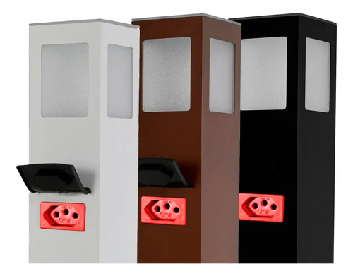 Balizador com Tomada E27 LED 30 CM Preto Preto - imagem 5