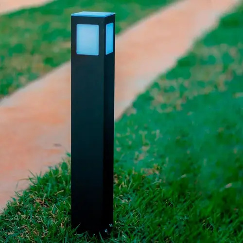 Poste Balizador Jardim Luminária LED Soquete e - 27 Marrom - imagem 2