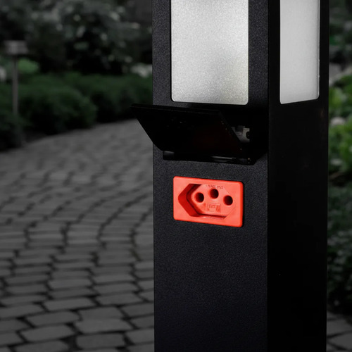Balizador com Tomada LED E27 50 CM Preto - imagem 2
