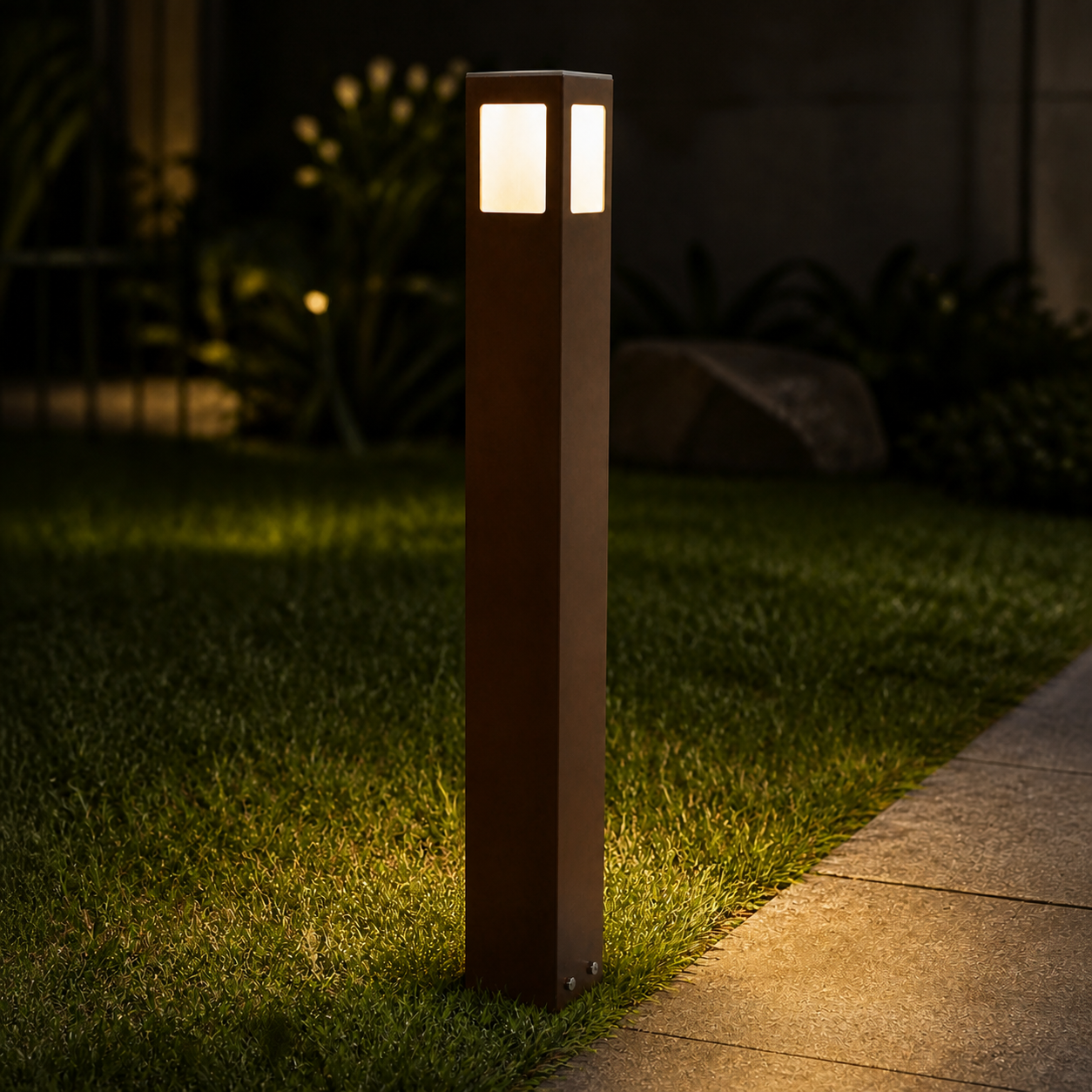 Balizador LED Soquete e - 27 70 CM Marrom - Sob Encomenda