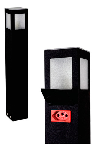 Balizador com Tomada LED E27 50 CM Preto - imagem 5