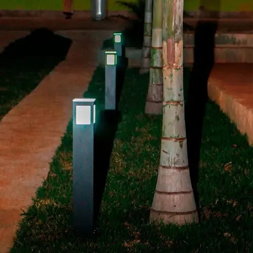 Poste Balizador Jardim Luminária LED Soquete e - 27 Marrom - imagem 3