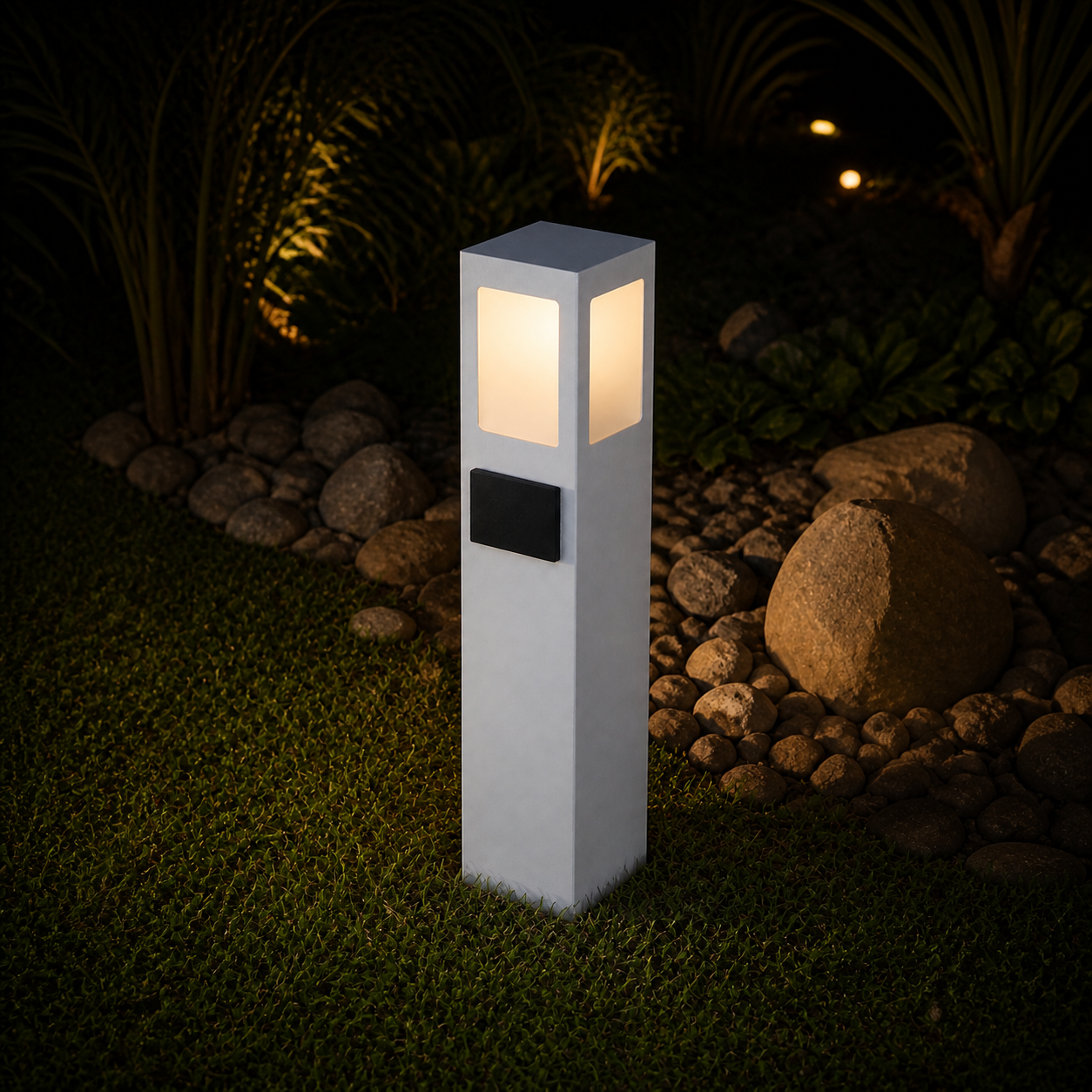 Balizador com Tomada E27 LED 30 CM Branco