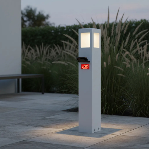 Balizador com Tomada LED E27 50 CM Branco