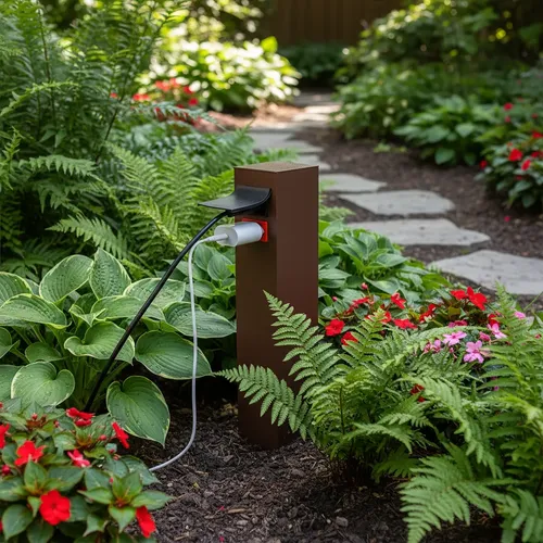 Tomada Area Externa Ou Jardim 50 CM Marrom