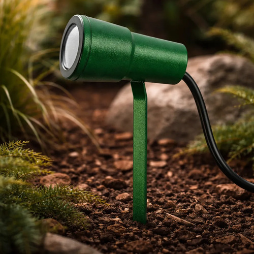 Espeto Soquete GU10 e Troca Cor da Lente Verde