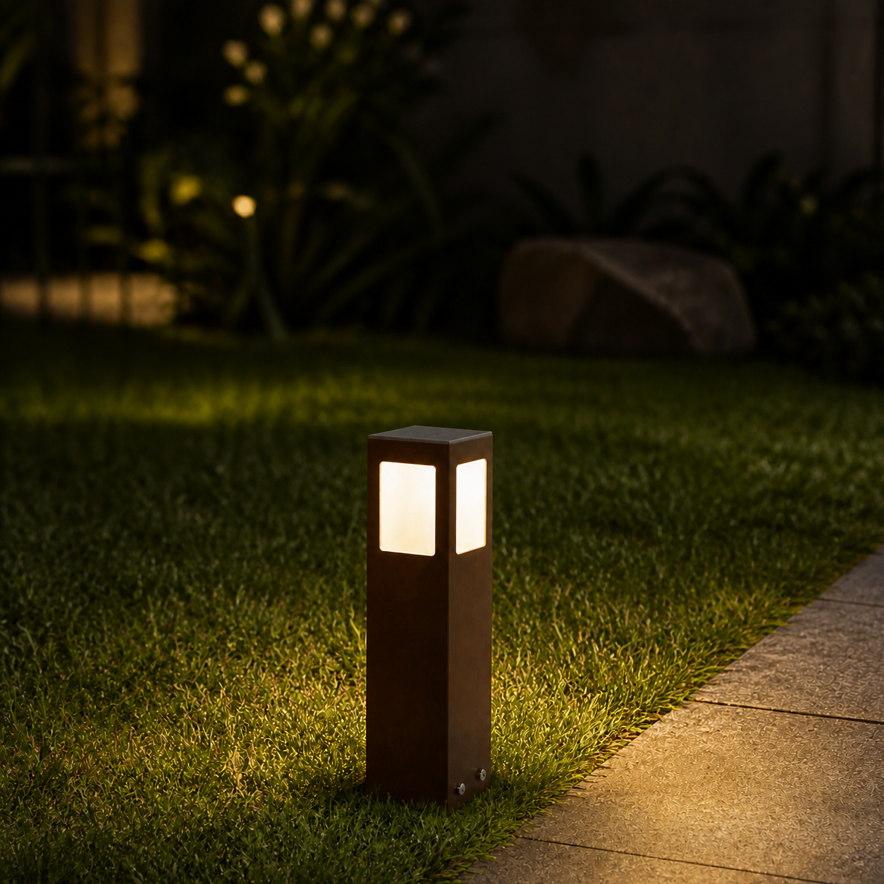 Balizador LED Soquete e - 27 30 CM Marrom - Sob Encomenda