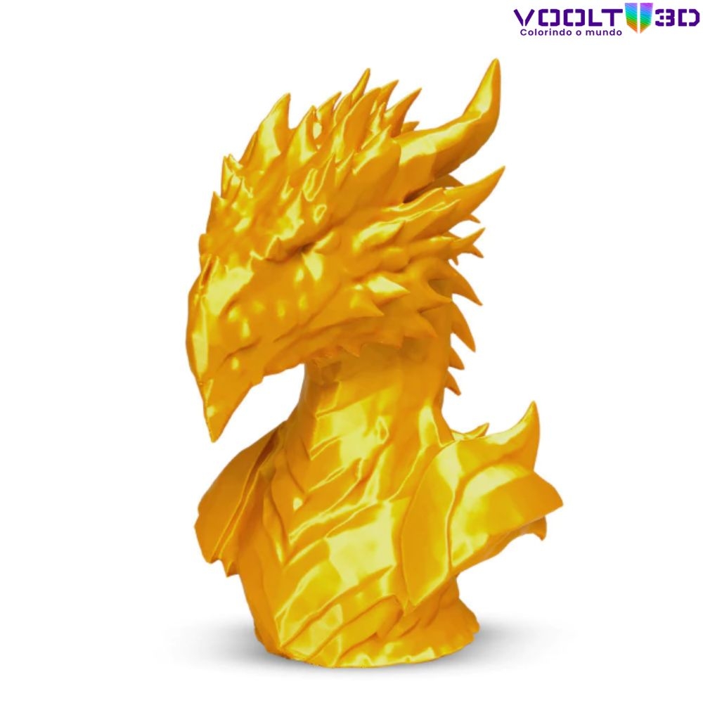 Filamento Voolt 3D - PLA Dourado V-Silk High Speed Premium - 1Kg