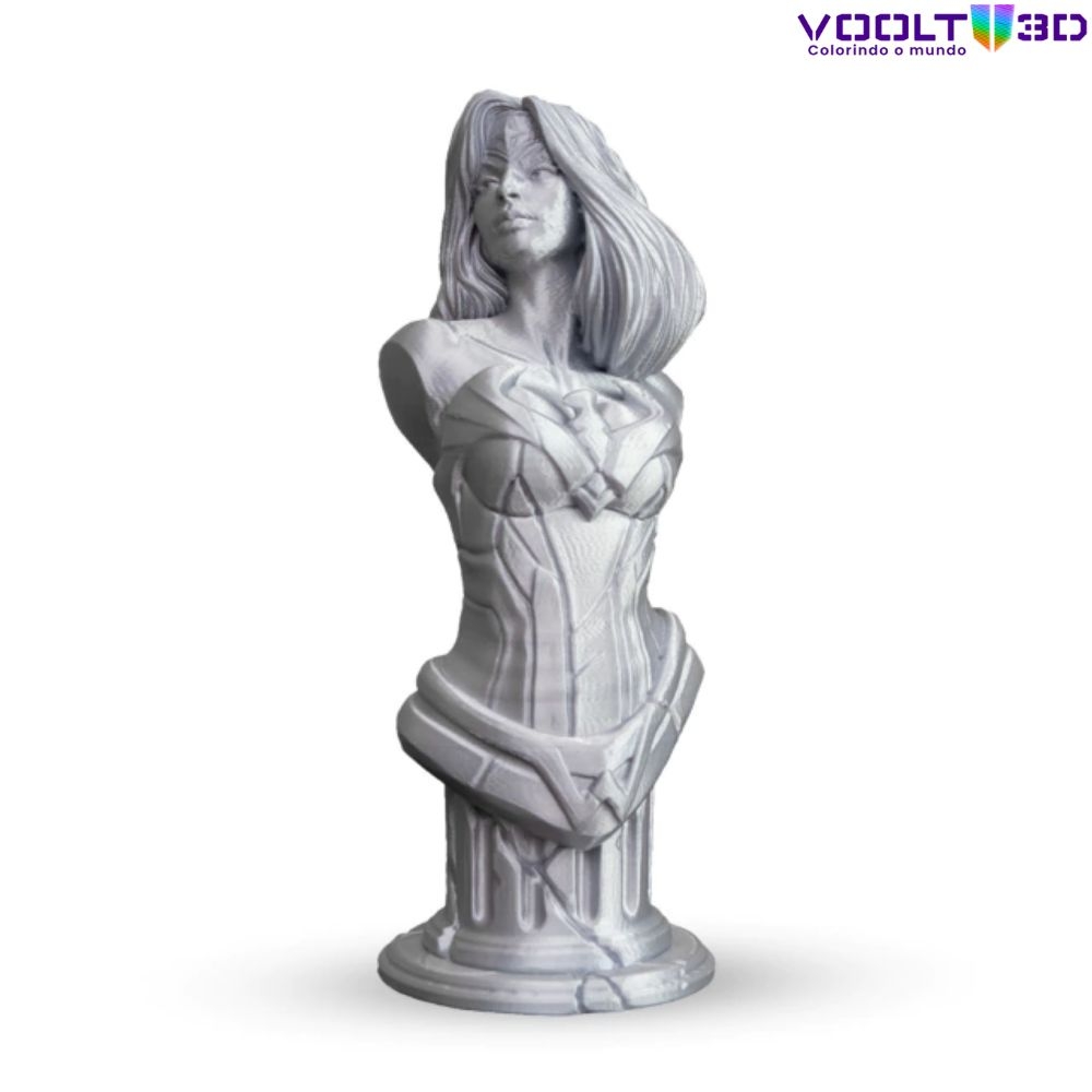 Filamento Voolt 3D - PLA Alumínio V-Silk High Speed Premium - 1Kg