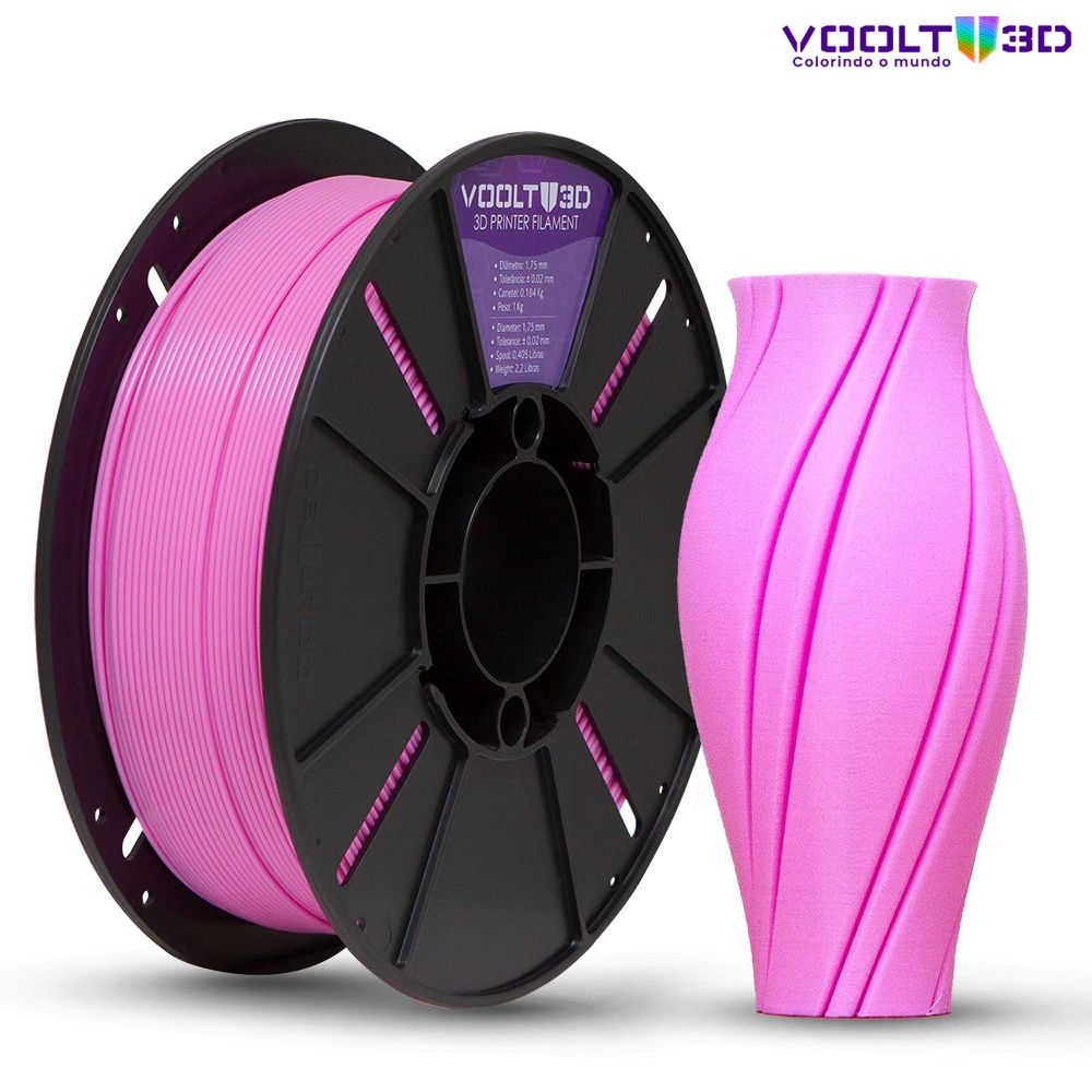 Filamento Voolt 3D - PLA Rosa High Speed Premium - 1Kg