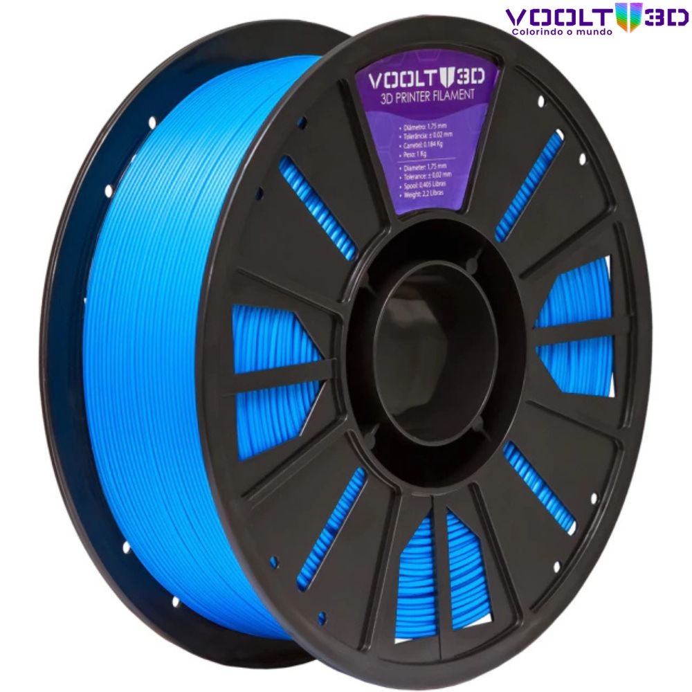 Filamento Voolt 3D - PLA Azul High Speed Premium - 1Kg