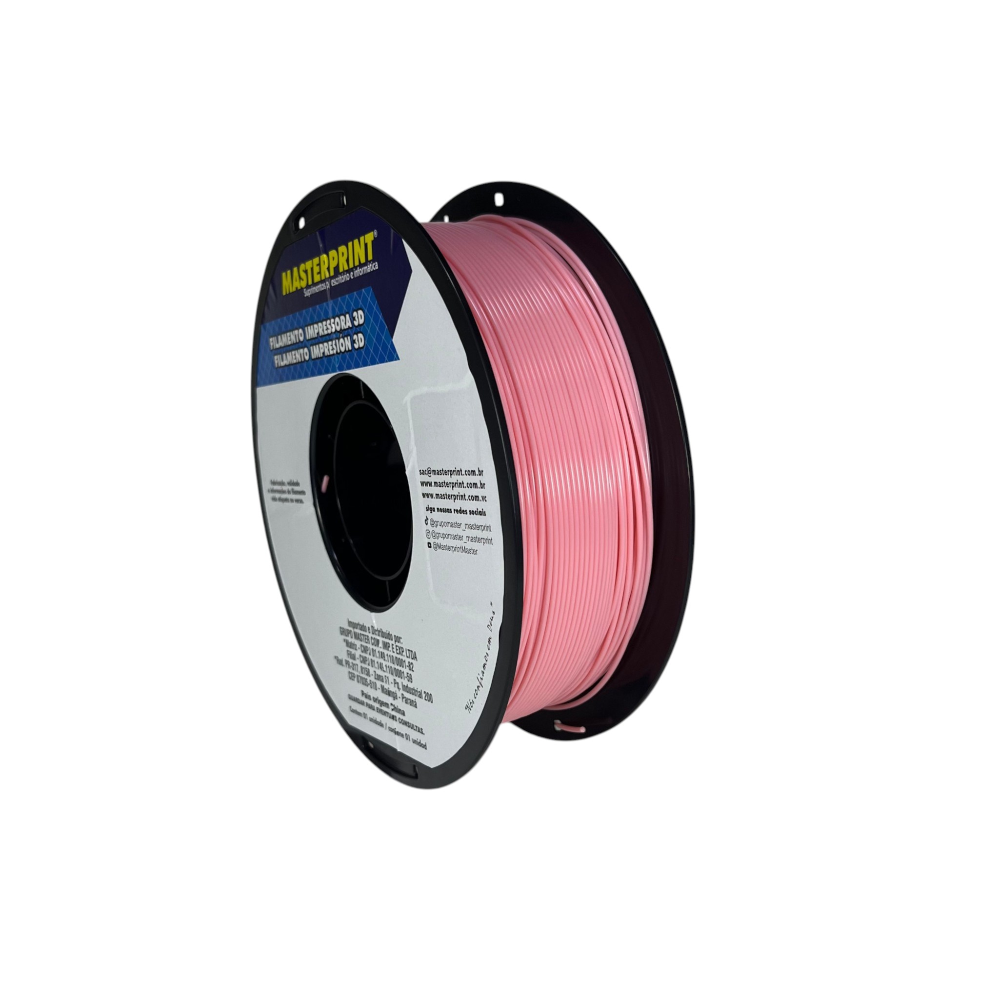 Filamento MasterPrint PLA 1kg 1.75mm Rosa Claro