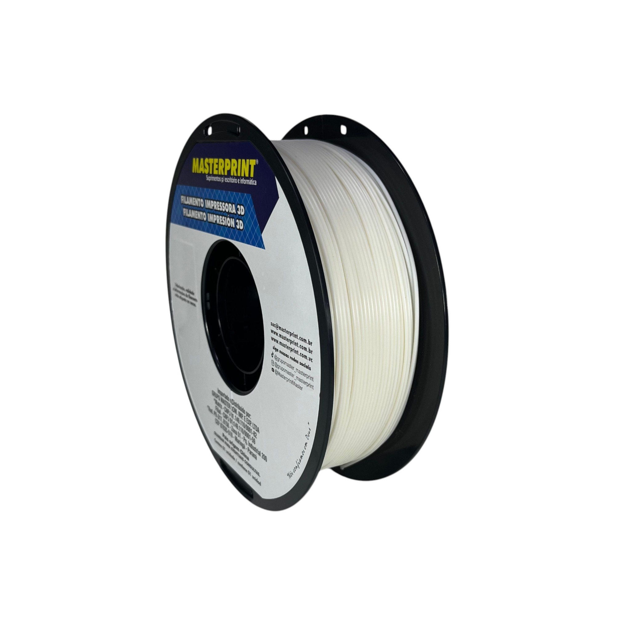 Filamento MasterPrint PLA 1kg 1.75mm Branco