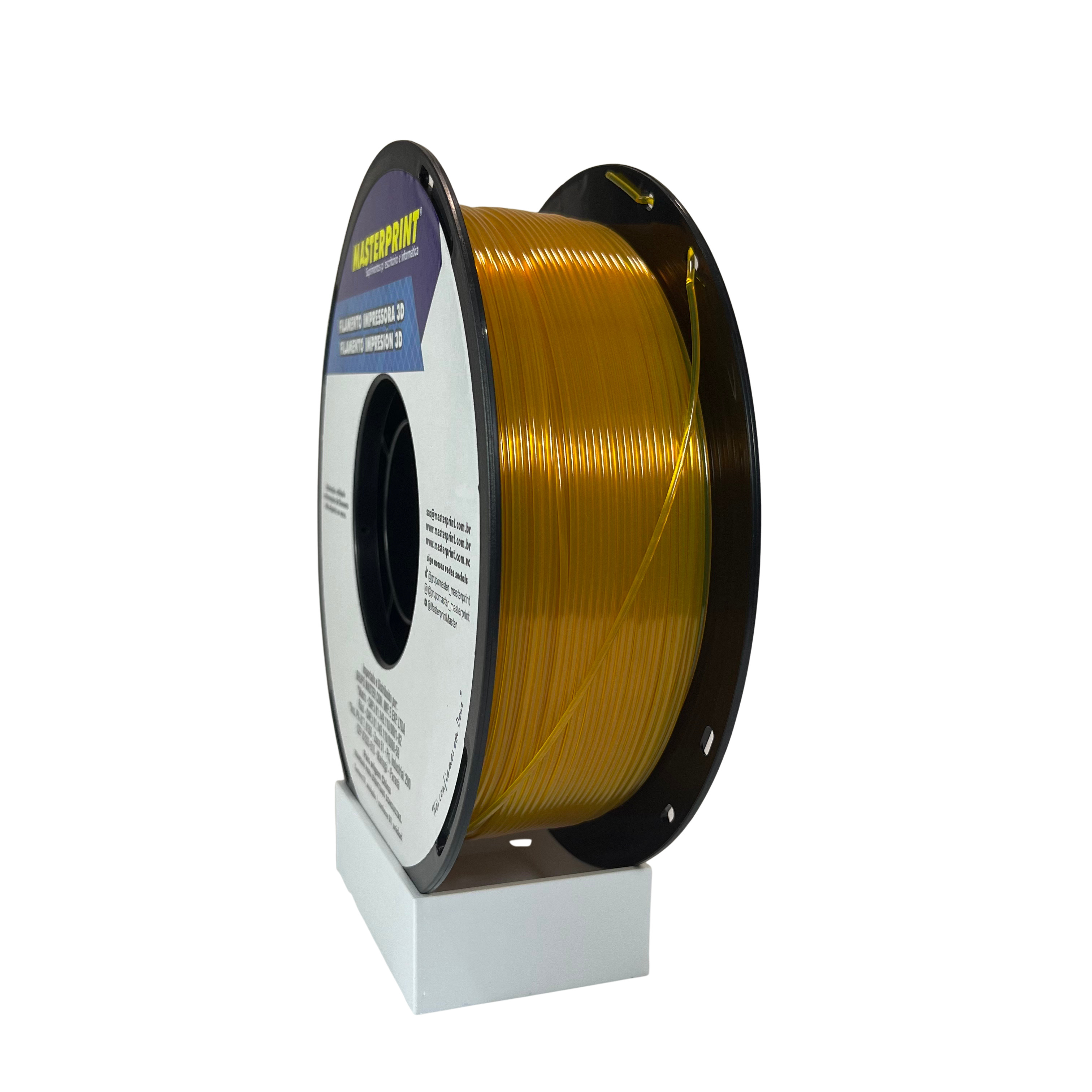 Filamento MasterPrint PETG Translúcido 1kg 1.75mm Amarelo