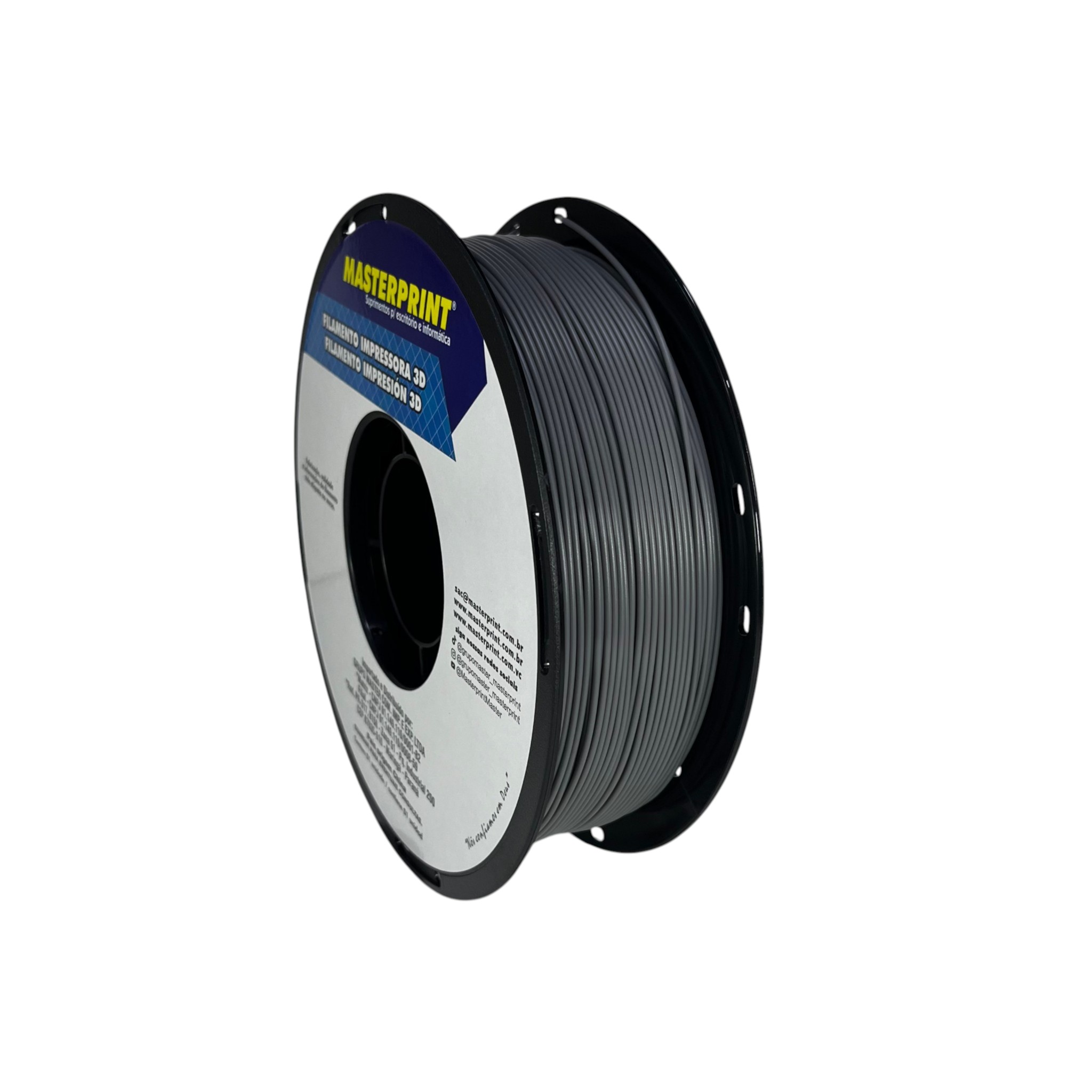 Filamento MasterPrint PLA 1kg 1.75mm Cinza