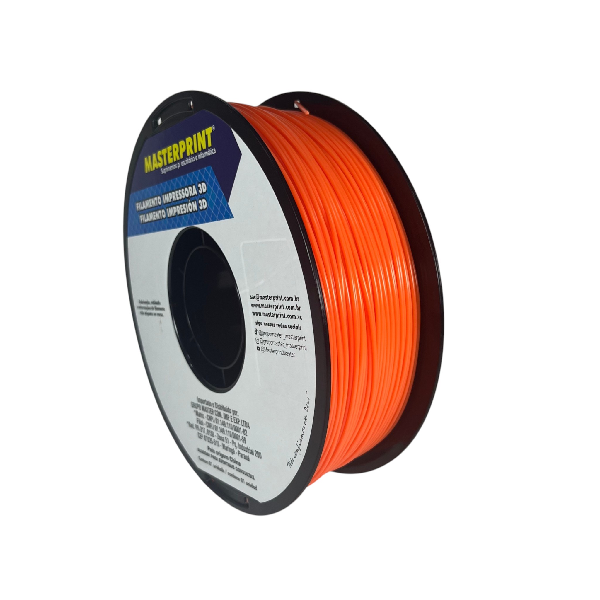 Filamento MasterPrint ABS 1kg 1.75mm Laranja