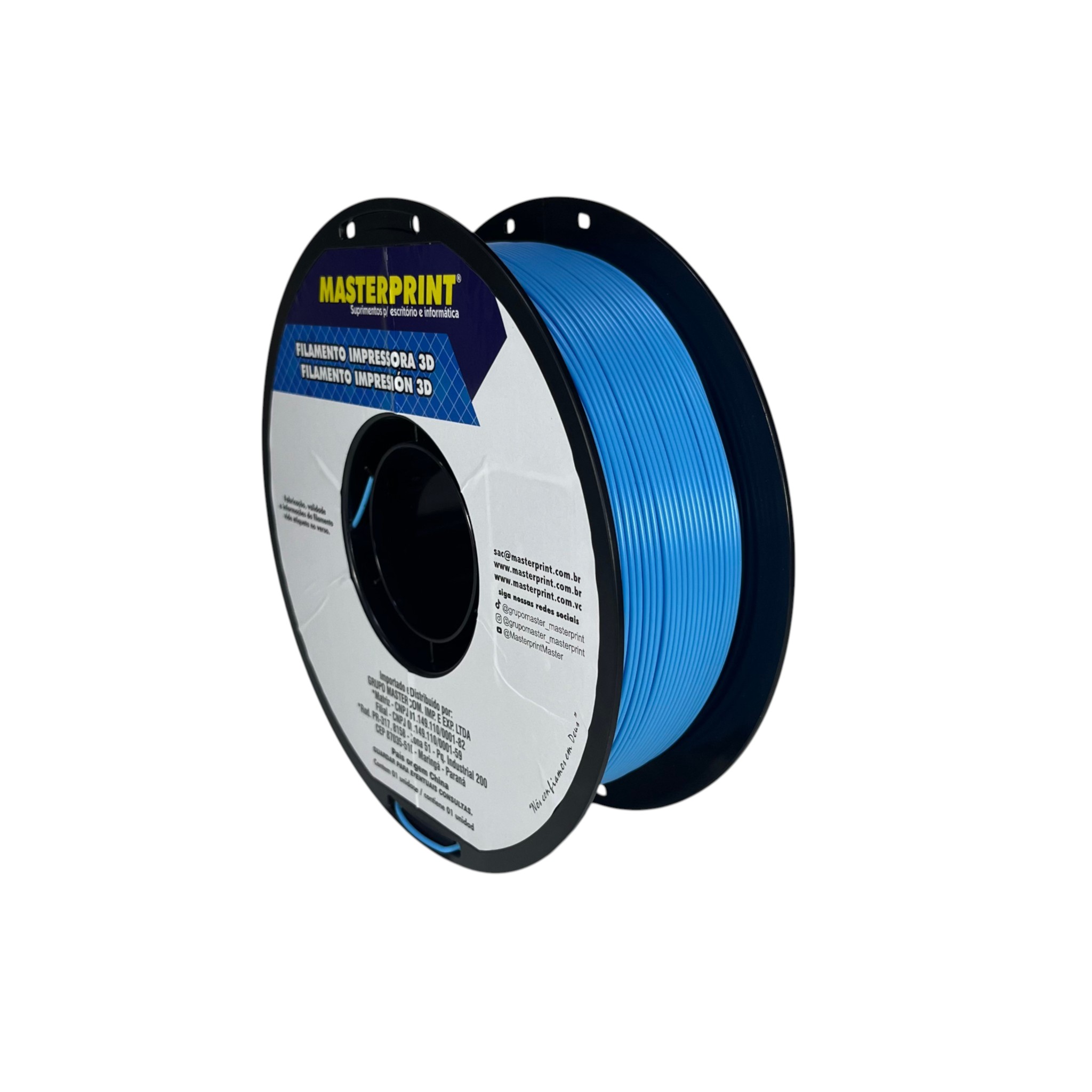 Filamento MasterPrint PLA 1kg 1.75mm Azul Claro