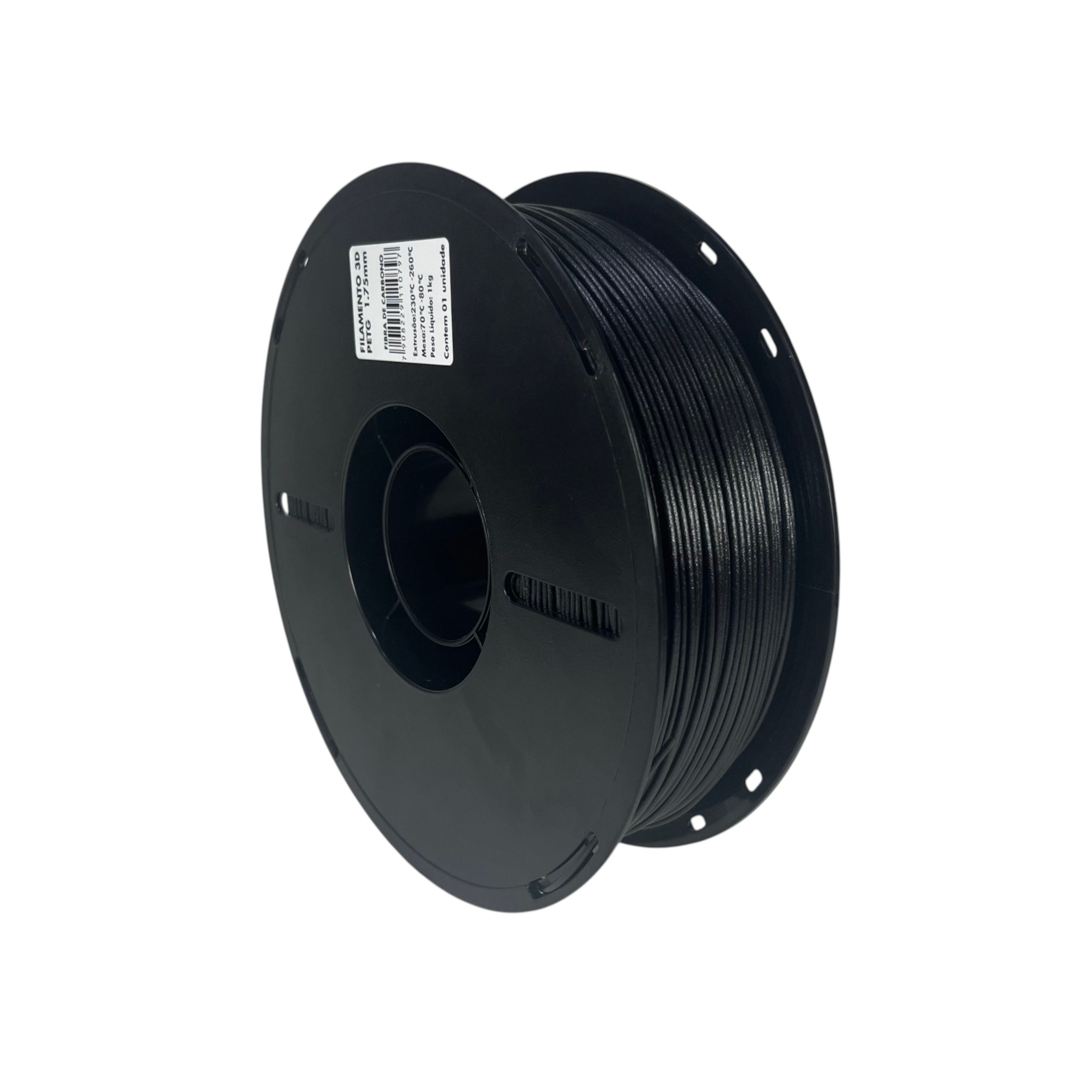 Filamento MasterPrint PETG Fibra Carbono 1kg 1.75mm Preto, foto 4