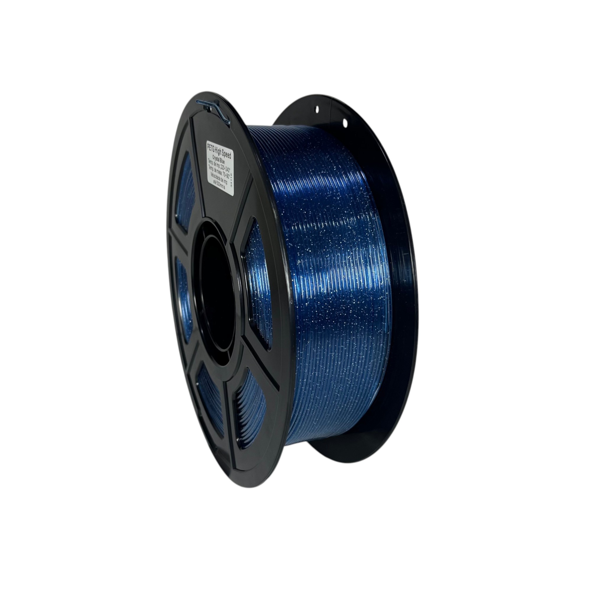 Filamento FusionX PETG Transparente Glitter Azul 1.75mm, foto 3