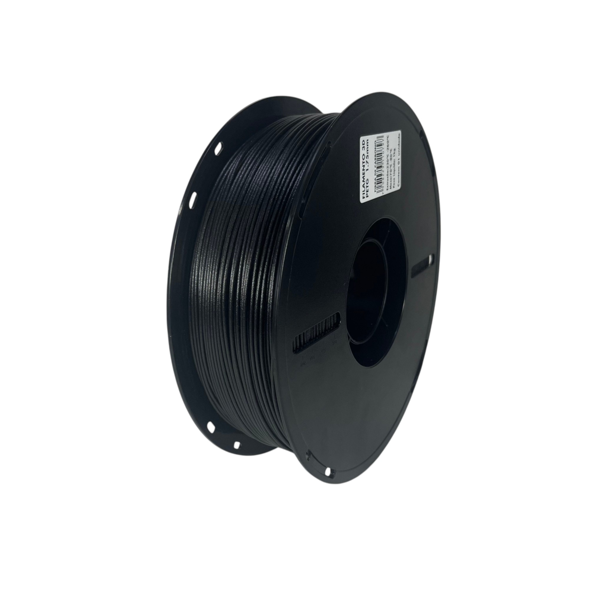 Filamento MasterPrint PETG Fibra Carbono 1kg 1.75mm Preto, foto 3