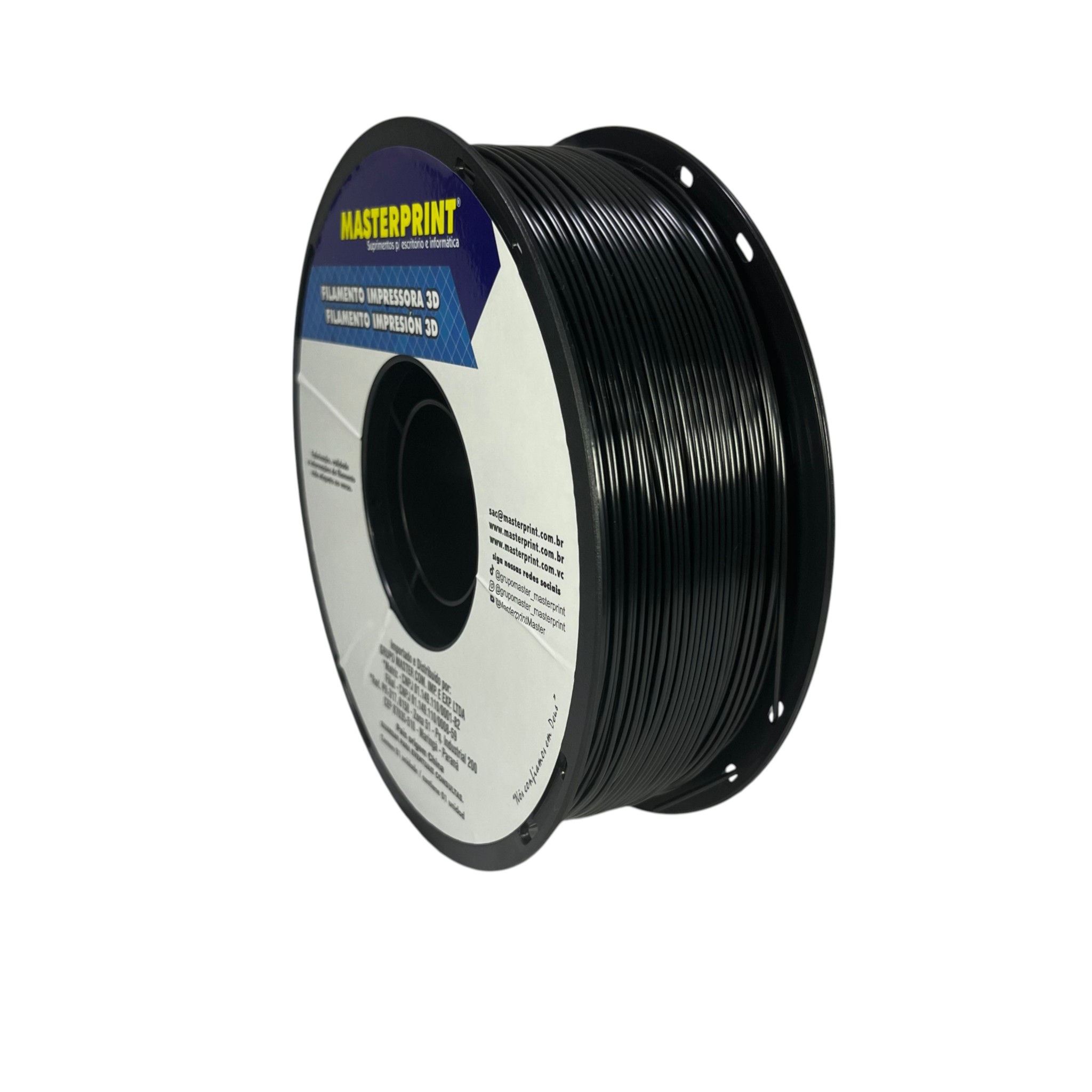 Filamento MasterPrint ABS 1kg 1.75mm Preto