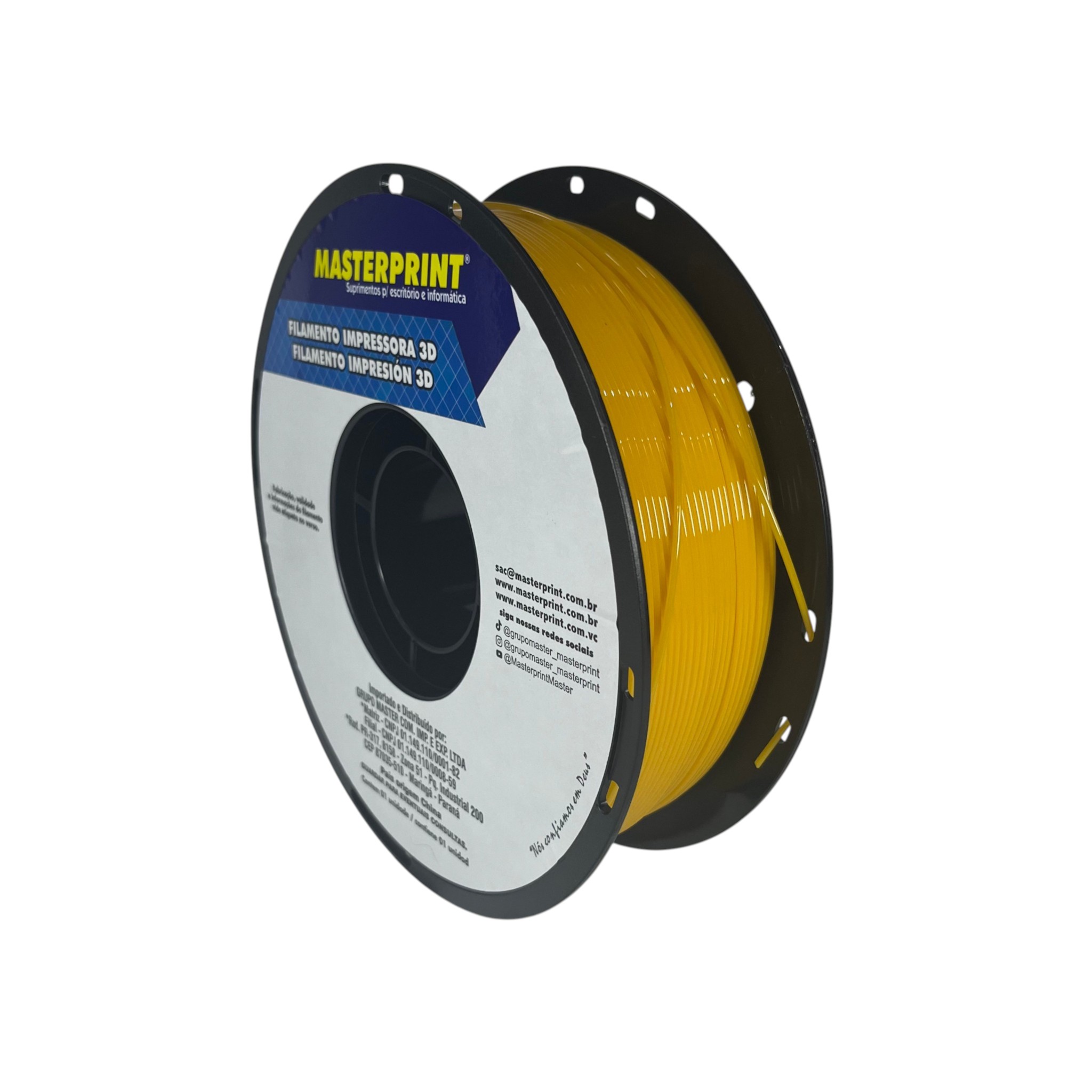 Filamento MasterPrint PETG 1kg 1.75mm Amarelo