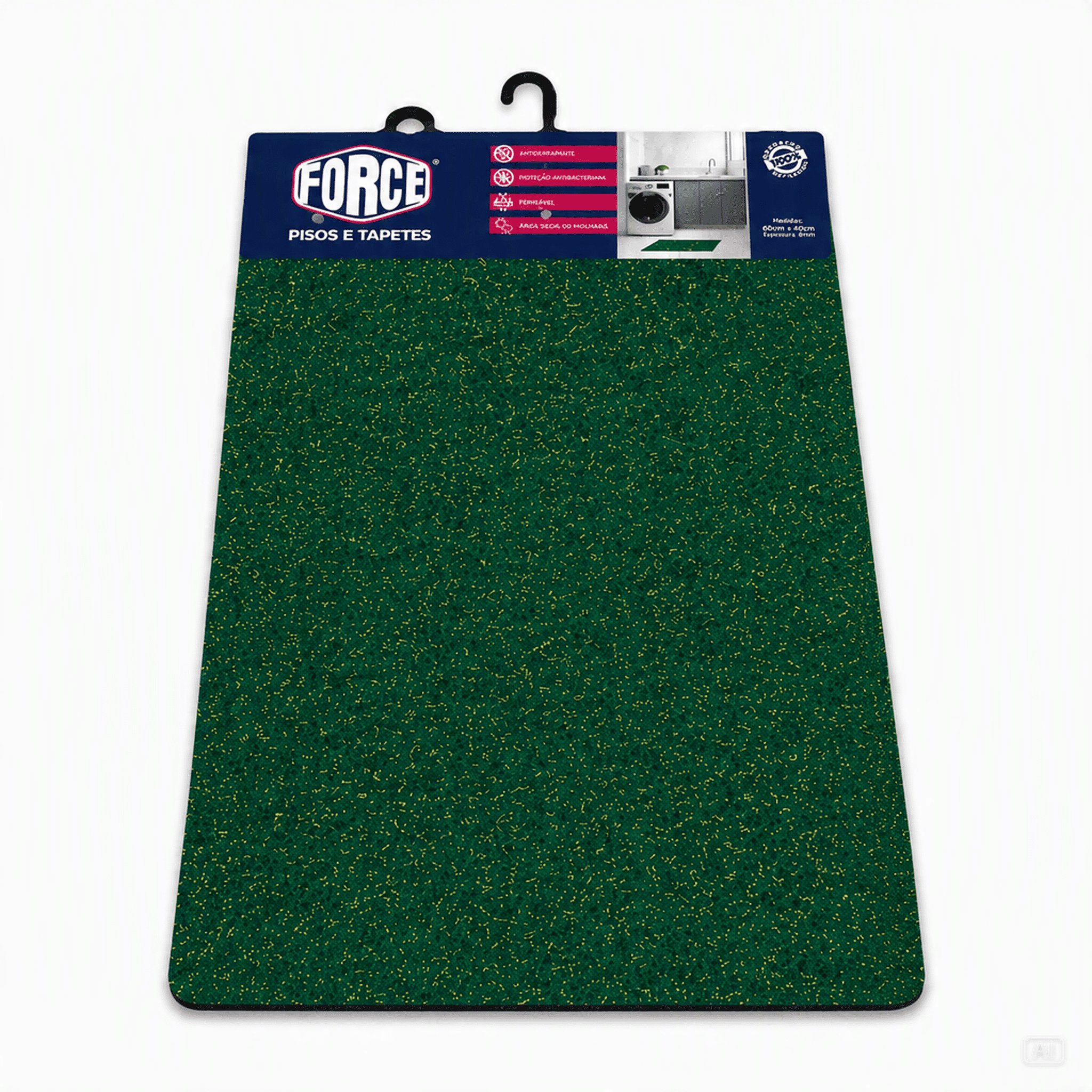 Tapete Antiderrapante Verde 60x40