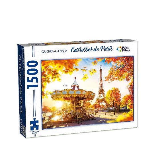 Pais & Filhos | Quebra-Cabeça Carrossel de Paris 1500 Peças | Puzzle Adulto Premium, Alta Definição, Desafio Relaxante +