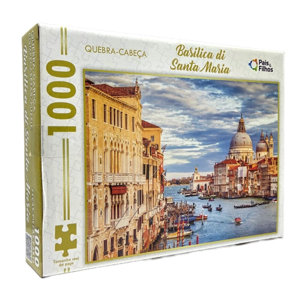 Quebra cabeça Basilica di Santa Maria Roma Itália 1000 peças - Puzzle QC Pais e filhos