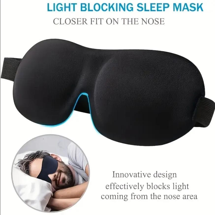 Mascara de dormir 3D tapa olho bloqueador de luz sono viagem dormir