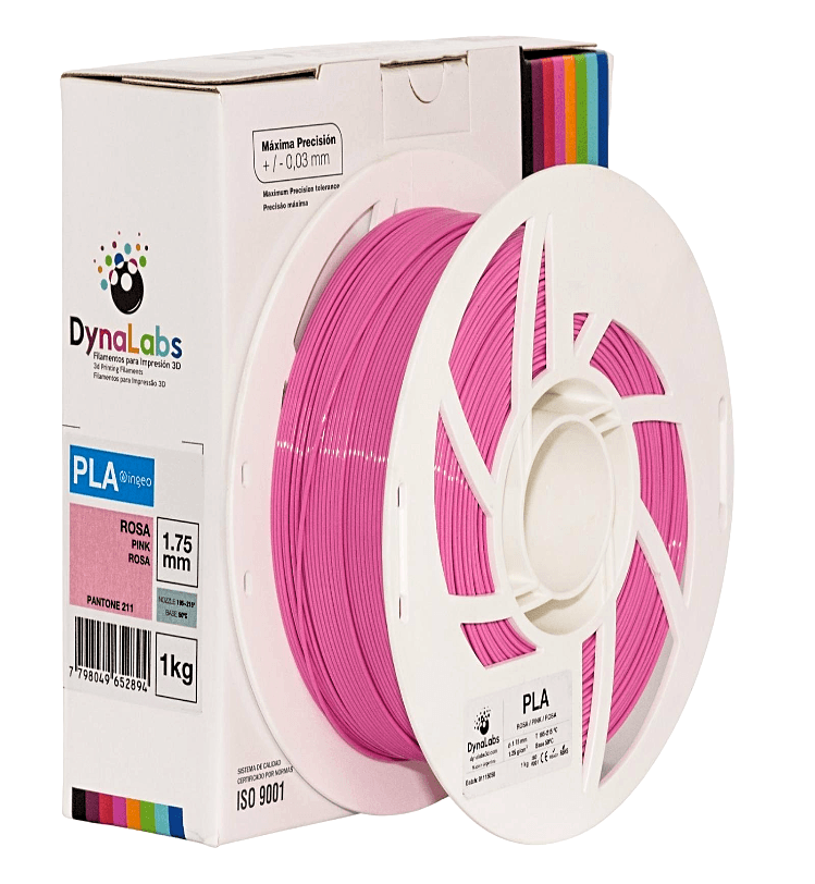 Foto de Filamento PLA Ingeo – Rosa– Dynalabs – 1.75mm – 1kg